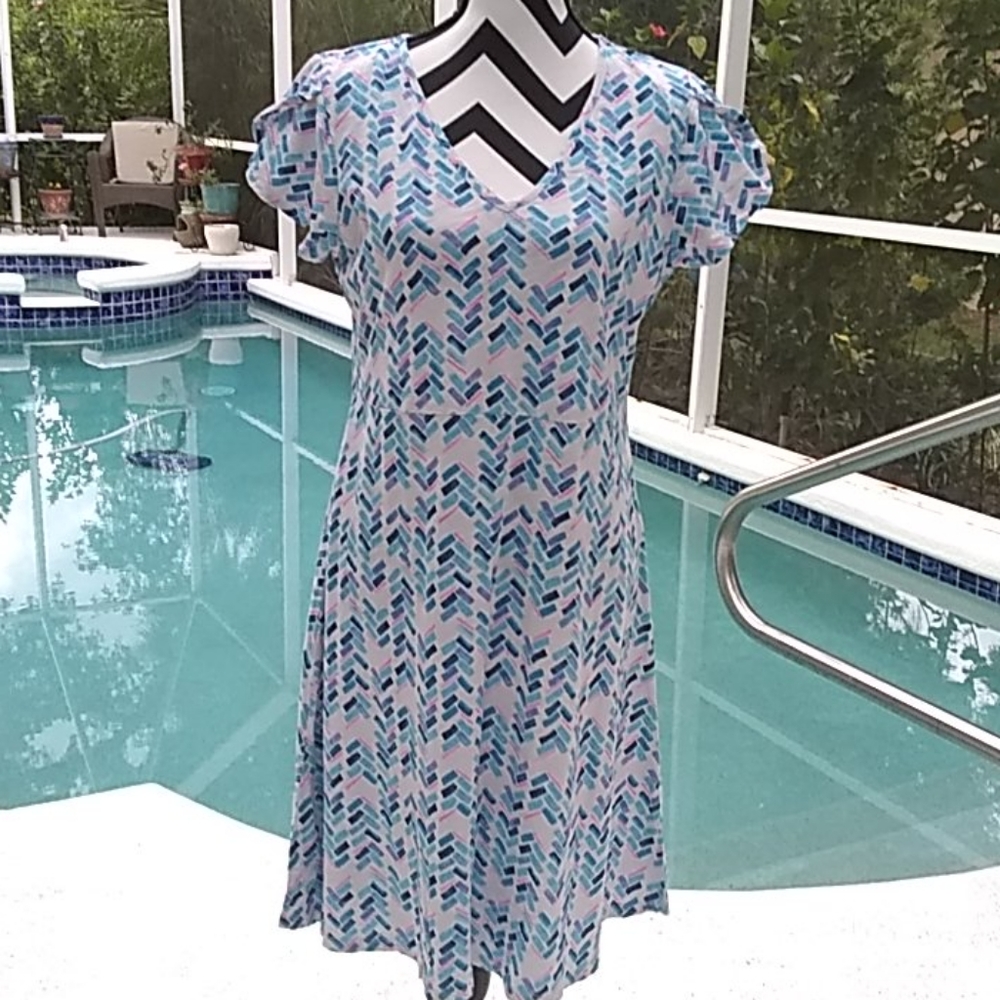 Nwt fresh produce Maritime Mosaic Amelia dress Lrg
